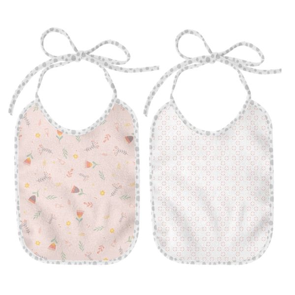 Kit Babador Impermeável Flanela 100% Algodão - Tulipa