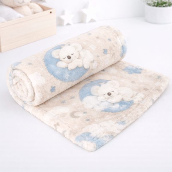 Manta Bebê Microfibra Coala Na Lua 70cm x 1,0m - Bene Casa