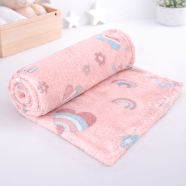 Manta Bebê Microfibra Arco-íris de Amor  70cm x 1,0m - Bene Casa