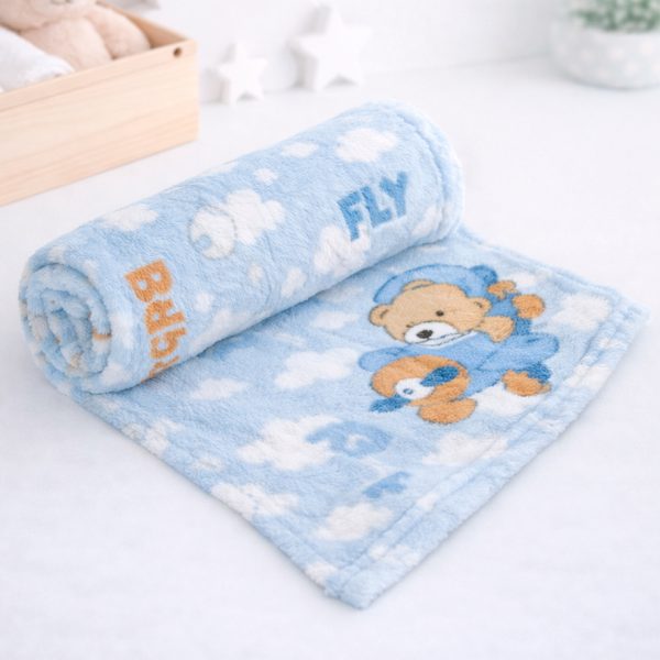 Manta Bebê Urso Aviador 70cm x 1,0m - Bene Casa
