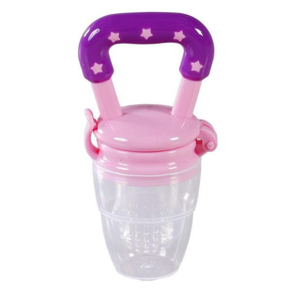 Porta Frutinhas em Silicone Para Bebê Rosa - Bene Casa