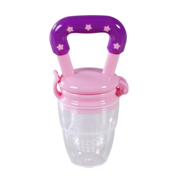 Porta Frutinhas em Silicone Para Bebê Rosa - Bene Casa