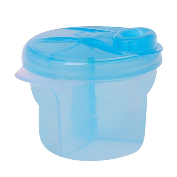 Pote Dosador para Leite em Pó Com Divisórias - Azul