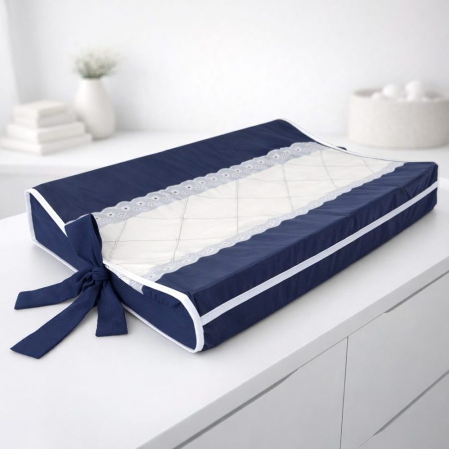 Trocador de Bebê Anatômico para Cômoda - Marinho com Off