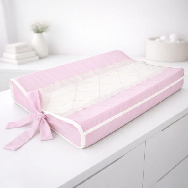 Trocador de Bebê Anatômico para Cômoda - Rosa com Off