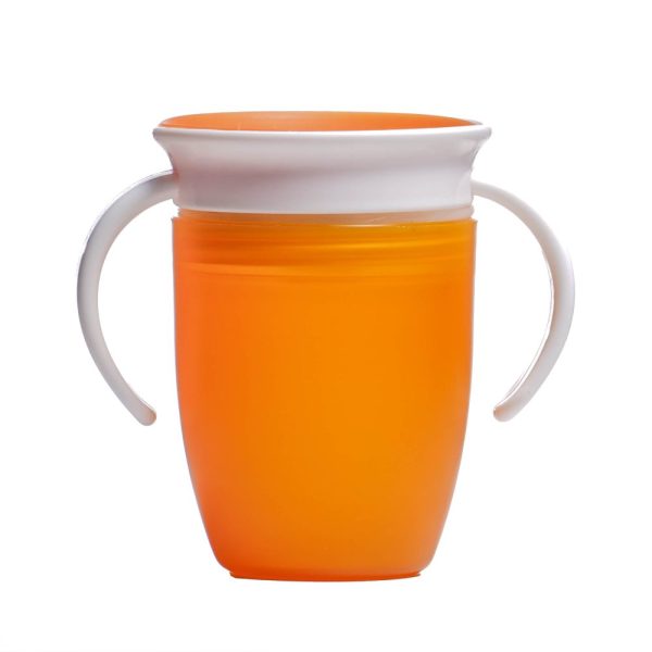 Copo de Treinamento 360º Infantil com Alças Duplas - Laranja