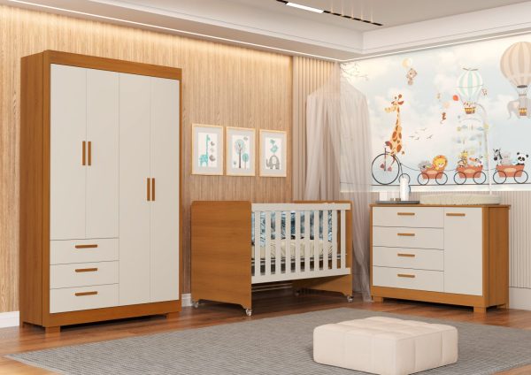 Jogo de Quarto Zaki Infantil Reller - Areia Fosco Com Savana