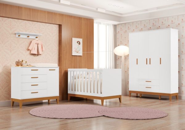 Jogo de Quarto Flip Infantil Reller - Branco Fosco