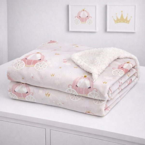 Cobertor Bebê Sherpa Estampado Carruagem