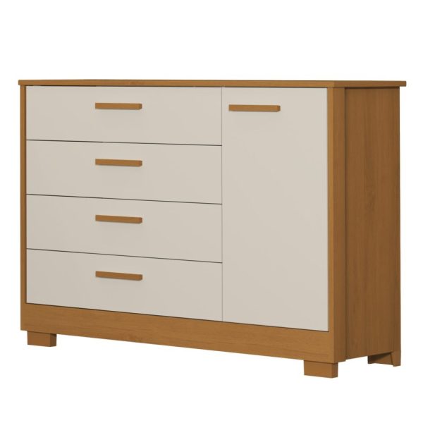 Cômoda Sapateira Zaki Reller - Areia Fosco Com Savana