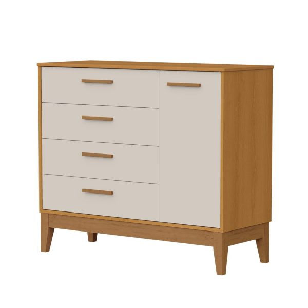 Cômoda Sapateira Flip Reller - Areia Fosco Com Savana