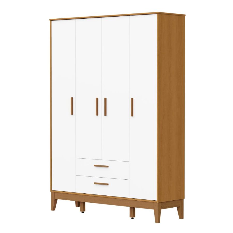 Flip Detalhe Roupeiro 4P Branco-Savana