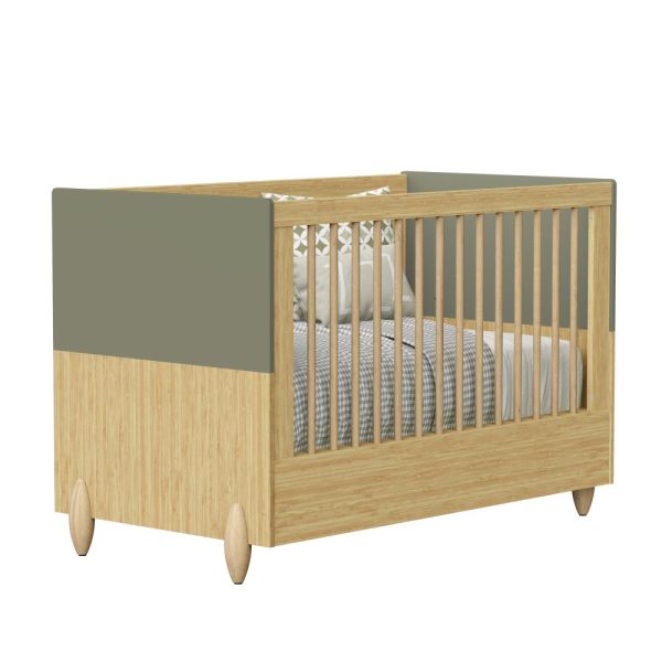 Berço Gracia 2 em 1 Infantil Reller - Oliva Naturale
