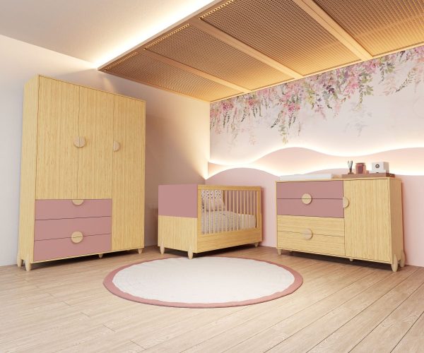 Jogo de Quarto Gracia Infantil Reller - Rosê Naturale