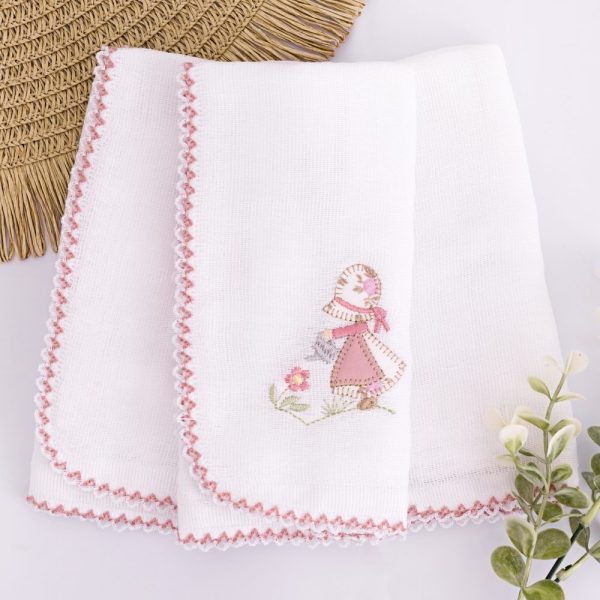 Kit Fralda de Boca Premium Bordada - Camponesa