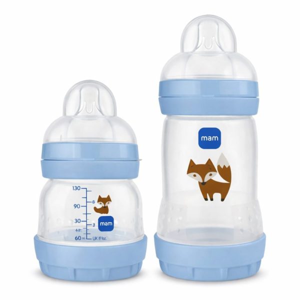 Kit Mamadeiras MAM Anticólica Azul 130ml+260ml