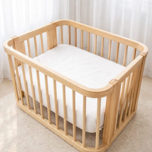 Lençol Para Mini Berço 100% Algodão com Elástico Branco