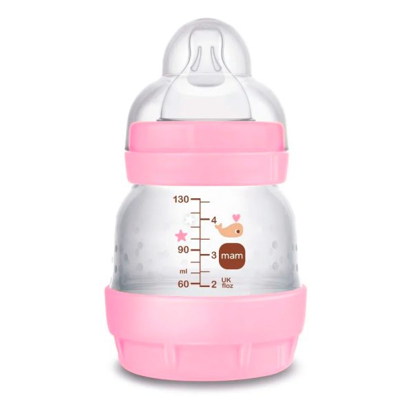 Mamadeira Mam Easy Start Anticólica 130ml - Rosa