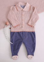 Saída Maternidade RN Bege com Macacão e Manta