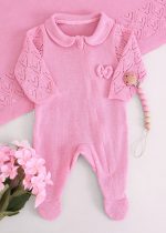 Saída Maternidade RN Rosa com Macacão em Zíper e Manta