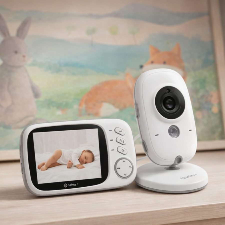 babá eletrônica com câmera com visão noturna Super Smart Vision safety 8 bebê