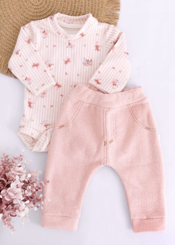 Conjunto Body Fleece Com Calça Saruel Jardim Magico - Hug
