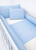 Kit Berço Glamour Doce Sonho com 9 peças - Azul Claro