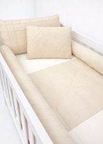 Kit Berço Glamour Doce Sonho com 9 peças - Caqui