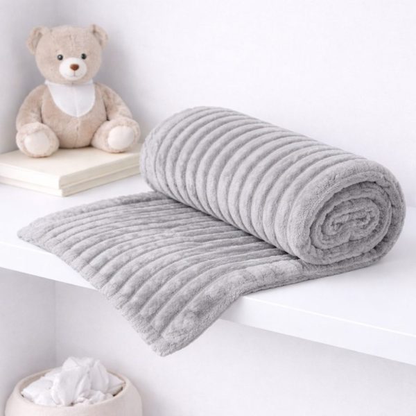 Manta Soft 3D Bebê Antialérgico - Cinza