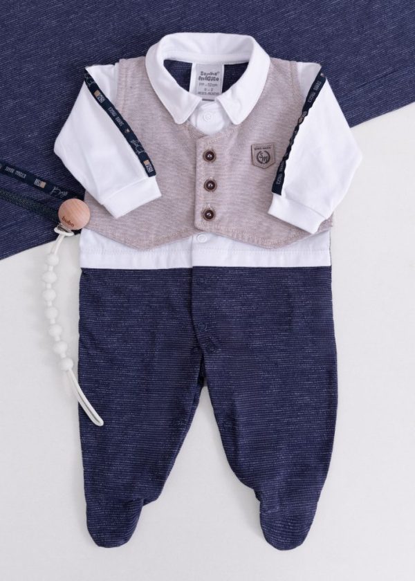 Saída Maternidade Bebê em Malha com Macacão e Manta