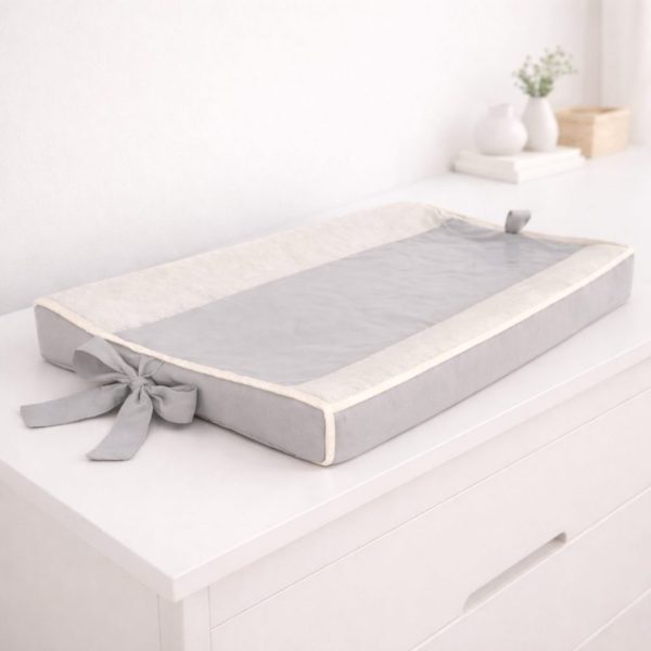 Trocador de Bebê Anatômico Linho com Cinza