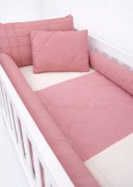 Kit Berço Glamour Doce Sonho com 9 peças - Rose