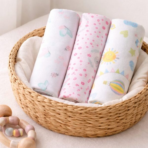 Cueiro Flanelado Estampado Karinho 80x80cm – Menina