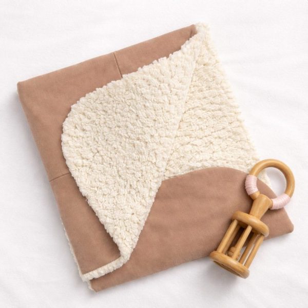 Manta Bebê Dupla Face 100% Algodão e Sherpa - Marrom