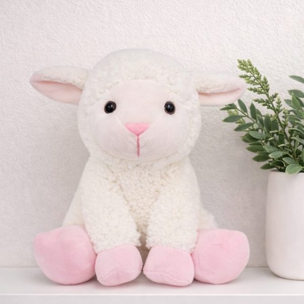 Pelúcia Decorativa Quarto de Bebê - Ovelha Patinhas Rosa