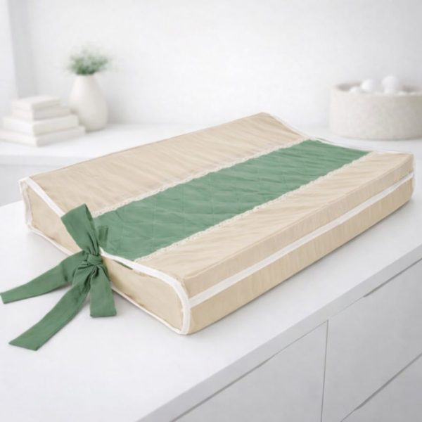 Trocador de Bebê Anatômico para Cômoda - Bege com Verde