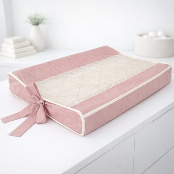 Trocador de Bebê Anatômico para Cômoda - Rose com Linho