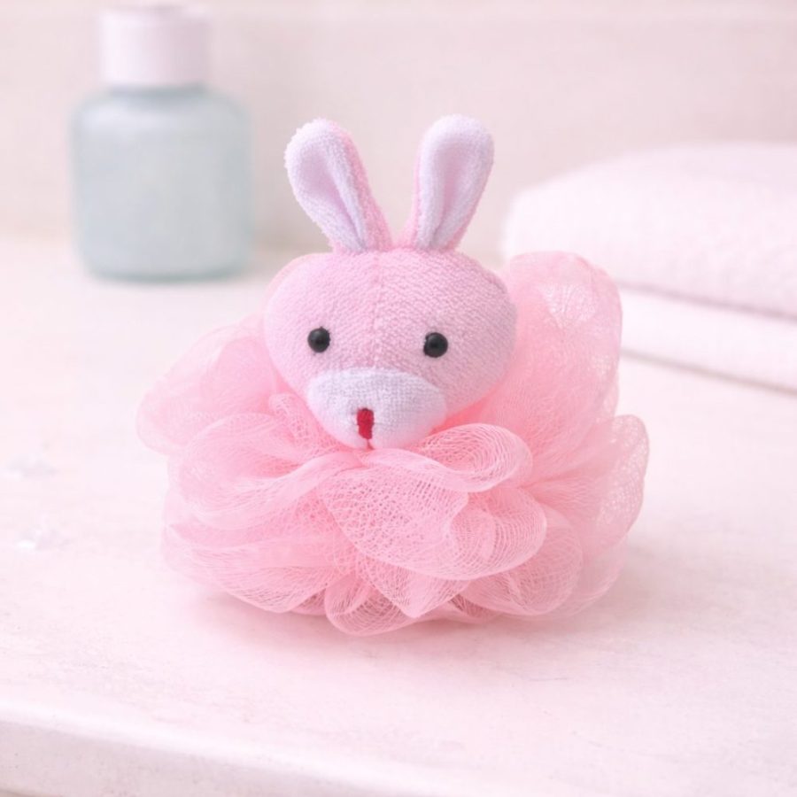 Esponja de Banho Bebê - Coelhinho Rosa