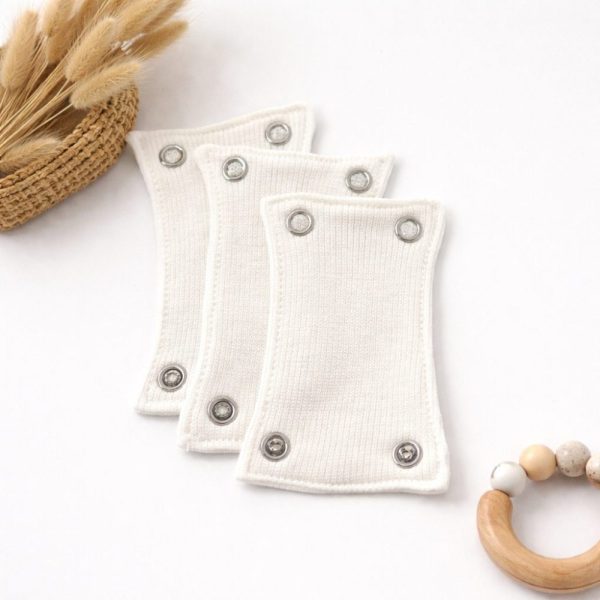 Extensor Canelado de Body Bebê com 3 Unidades - Off White