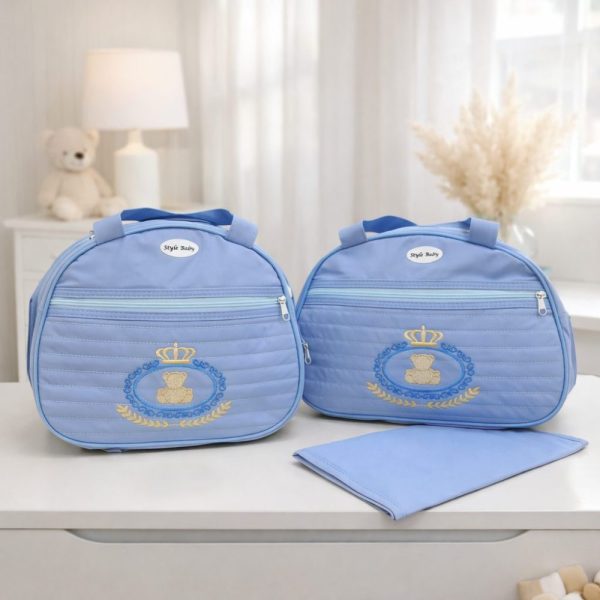 Kit Bolsa Maternidade - 3 Peças Azul