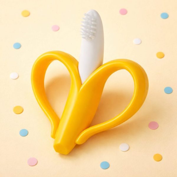 Mordedor Massageador de Gengiva Bebê em Silicone - Banana