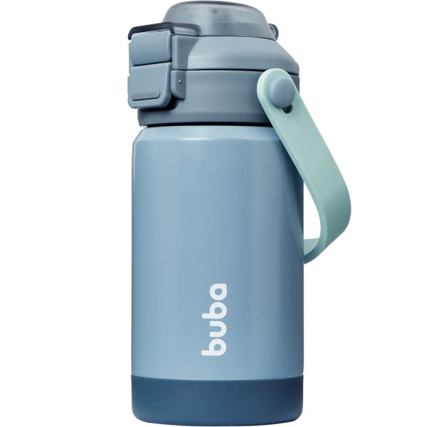 Copo Térmico Parede Dupla com Bico e Canudo Blush da Buba - Azul