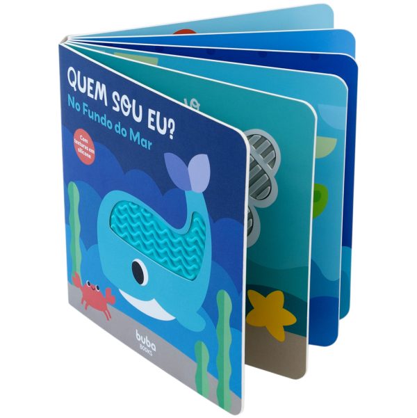 Livro Infantil Educativo com Texturas em Silicone Buba - No Fundo do Mar