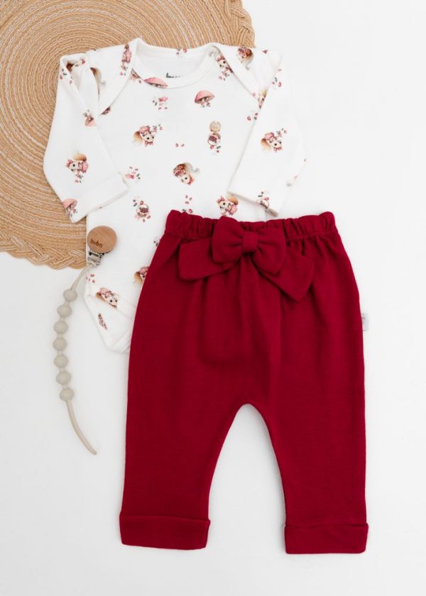 Conjunto Hug Body Longo e Calça Clochard Vermelho