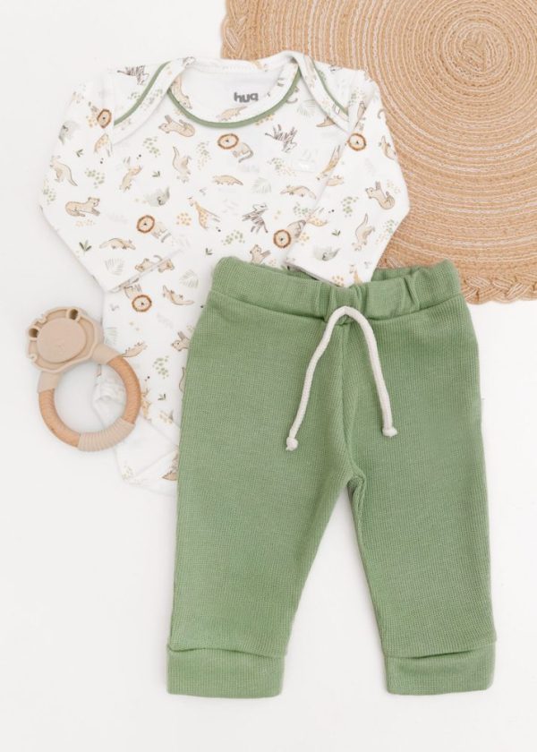 Conjunto Hug Body Longo com Calça Culote Verde