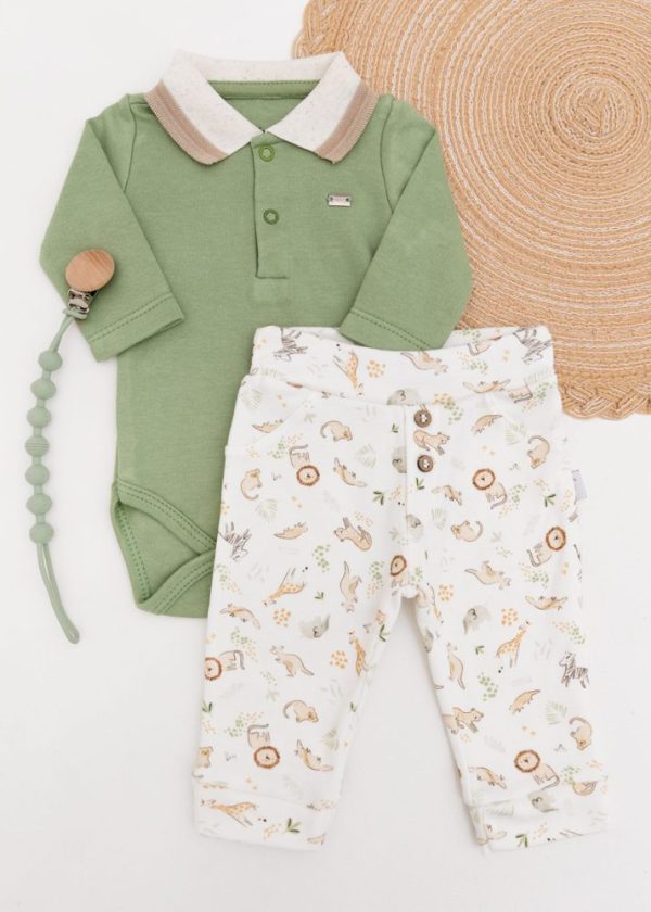 Conjunto Hug Body Longo Polo com Calça Culote Verde